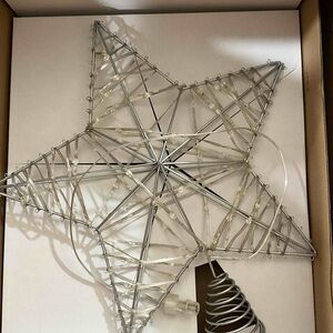 King of Christmas 14” Silver Topper Warm White lights